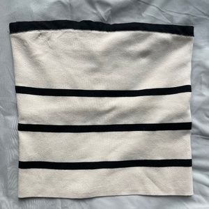 Ralph Lauren will blend knit tube top - stripe cream and black